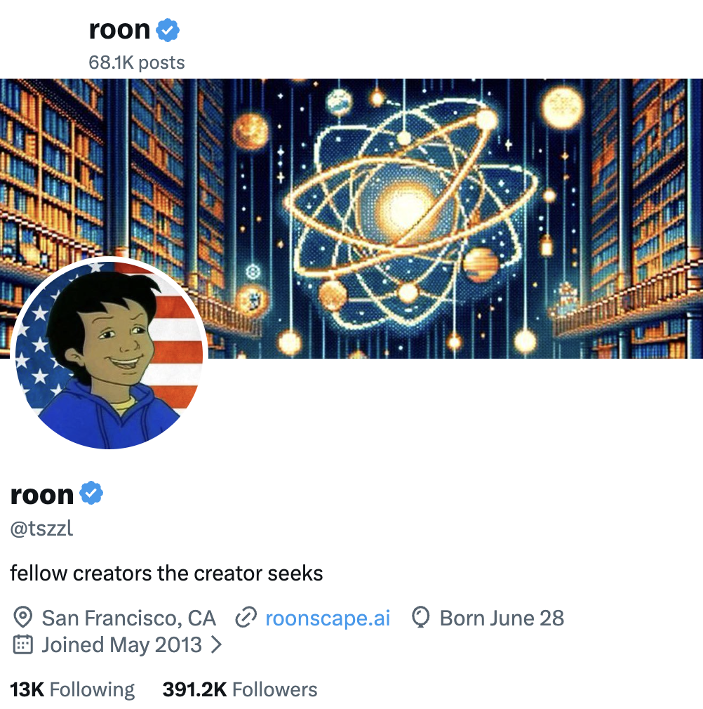 Perfil de Roon en X